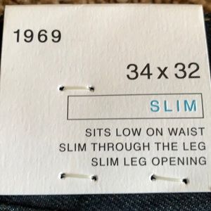 1969 Slip Gap Jeans 34x32 New With Tags